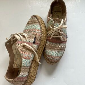Gaimo Tie Espadrilles Multicolor Low Top Lace Up Aztec Casual Shoes women’s 39